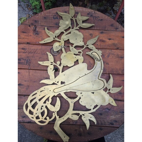 Bird of Paradise Gold Resin Wall Art 1964 Hollywood Regency 29"x20" Syroco #4972 - Picture 2 of 6